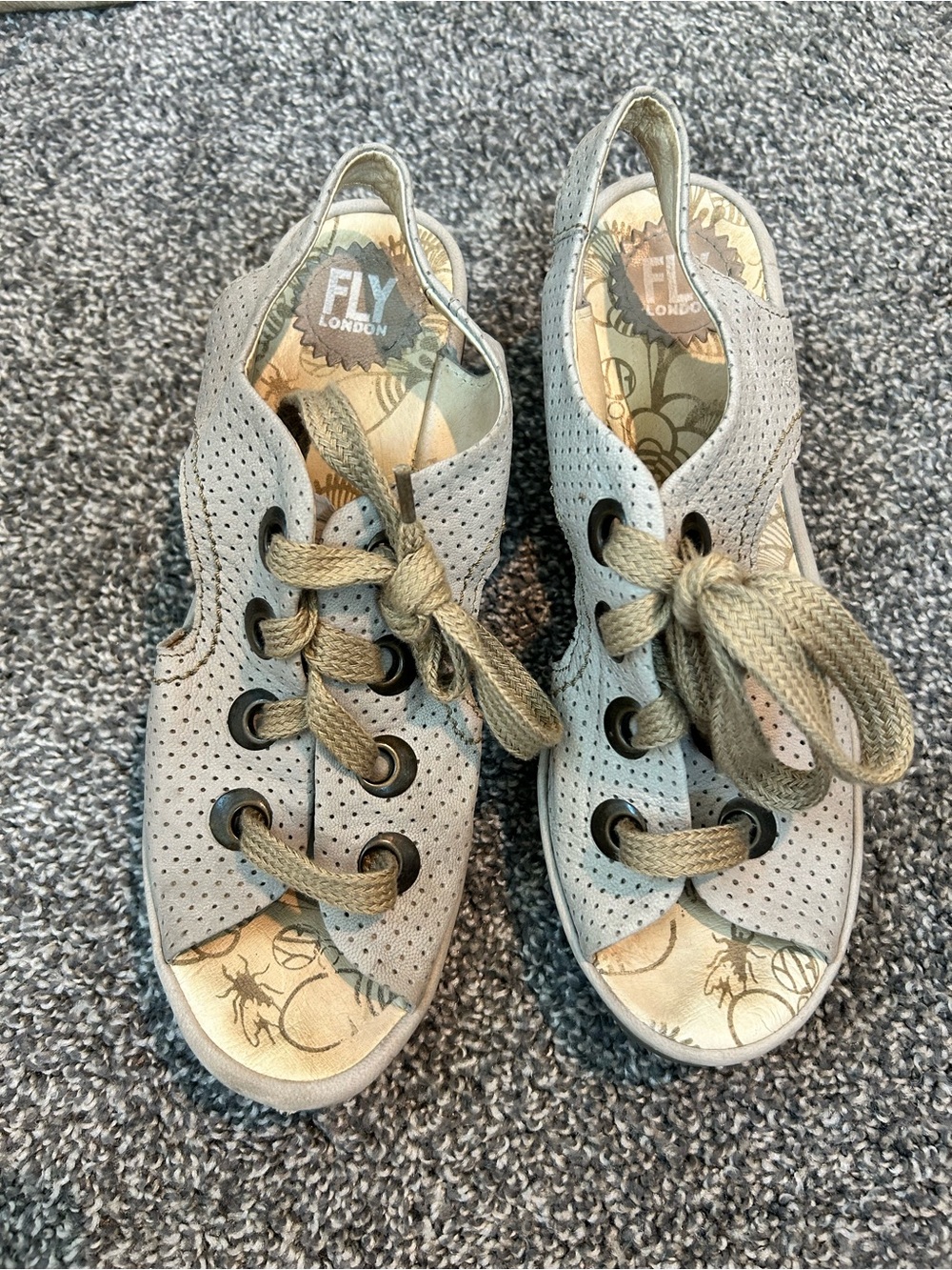 Fly London Ylva Lace Up Sandals size 41